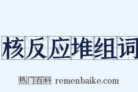 核反应堆组词是什么意思的图片